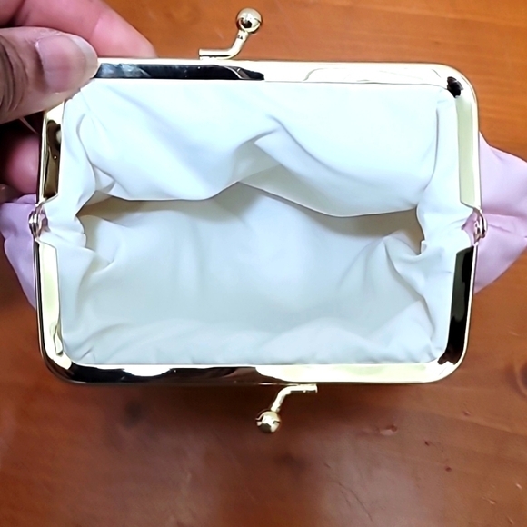 PAUL & JOE KITTEN POUCH GRANNYCORE POLYESTER METAL COIN WALLET IN PINK FLOWERS - Picture 4 of 5